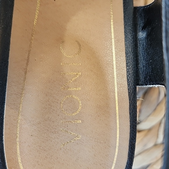 VIONIC TULUM AINSEIGH BLACK LEATHER AND ESPADRILLE WEDGE SANDALS - Picture 4 of 9